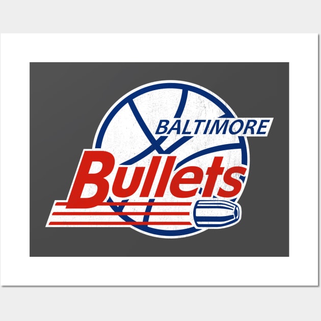 Defunct - Baltimore Bullets Basketball Wall Art by LocalZonly